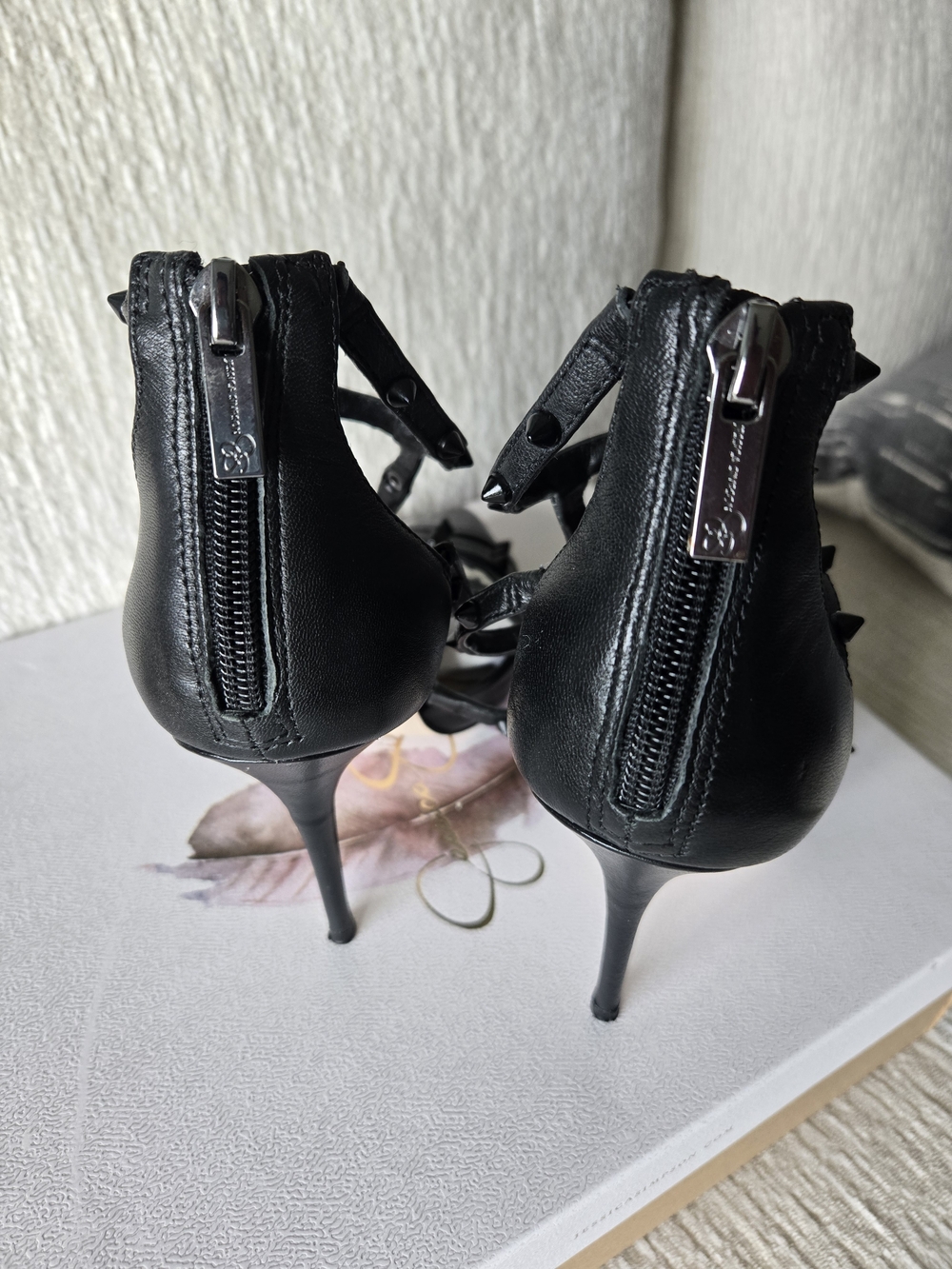 Jessica Simpson Black Strappy Pointed Stiletto Heels - Picture 3 of 11